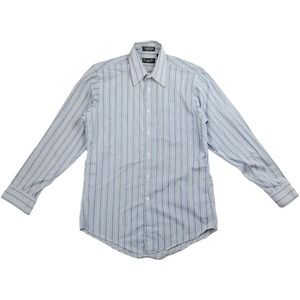 Vintage 90s Christian Dior Monsieur Dress Shirt Mens Striped Button Up 15